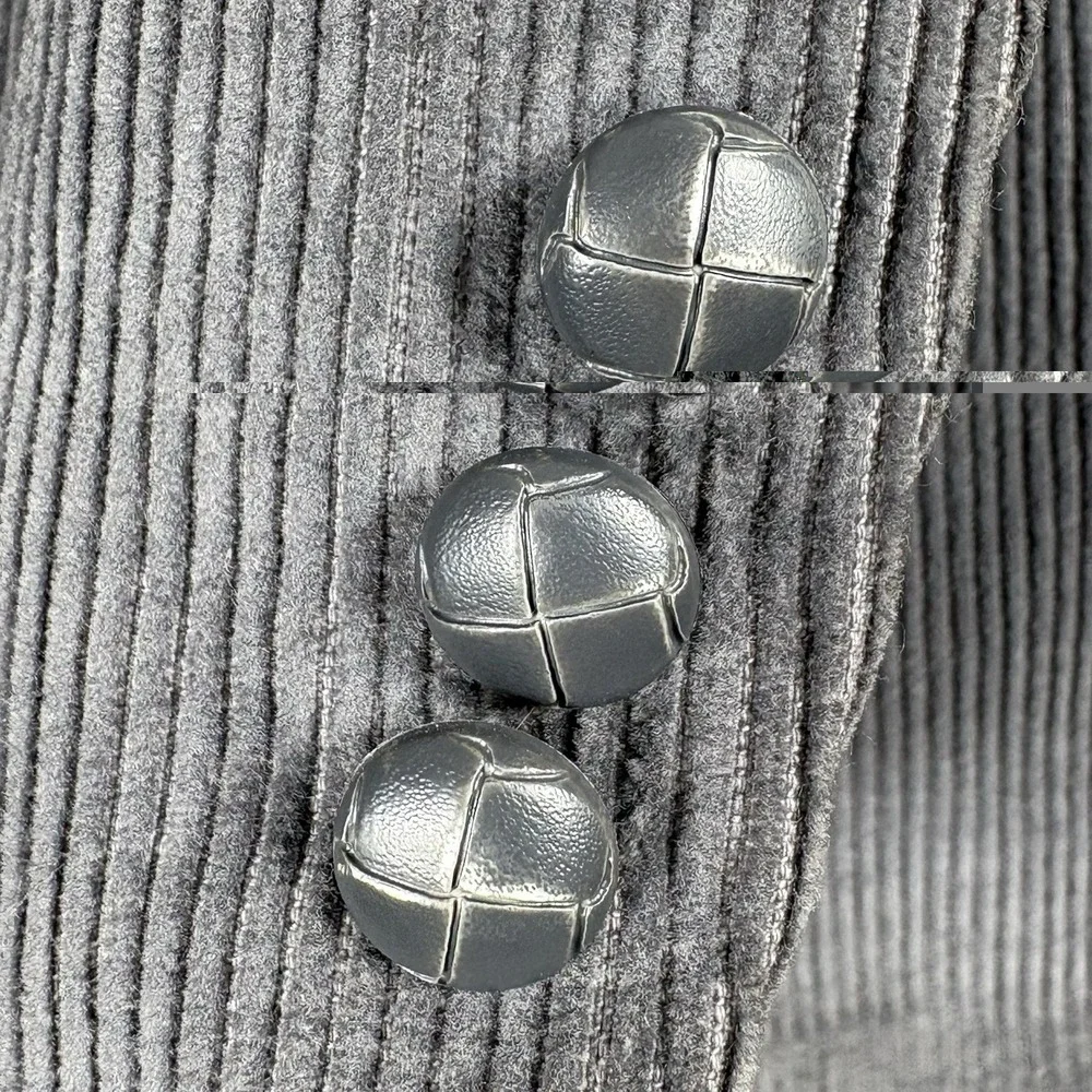 The Mens Store 42L Gray Corduroy Two Button Single Vent Sport Coat Blazer VTG